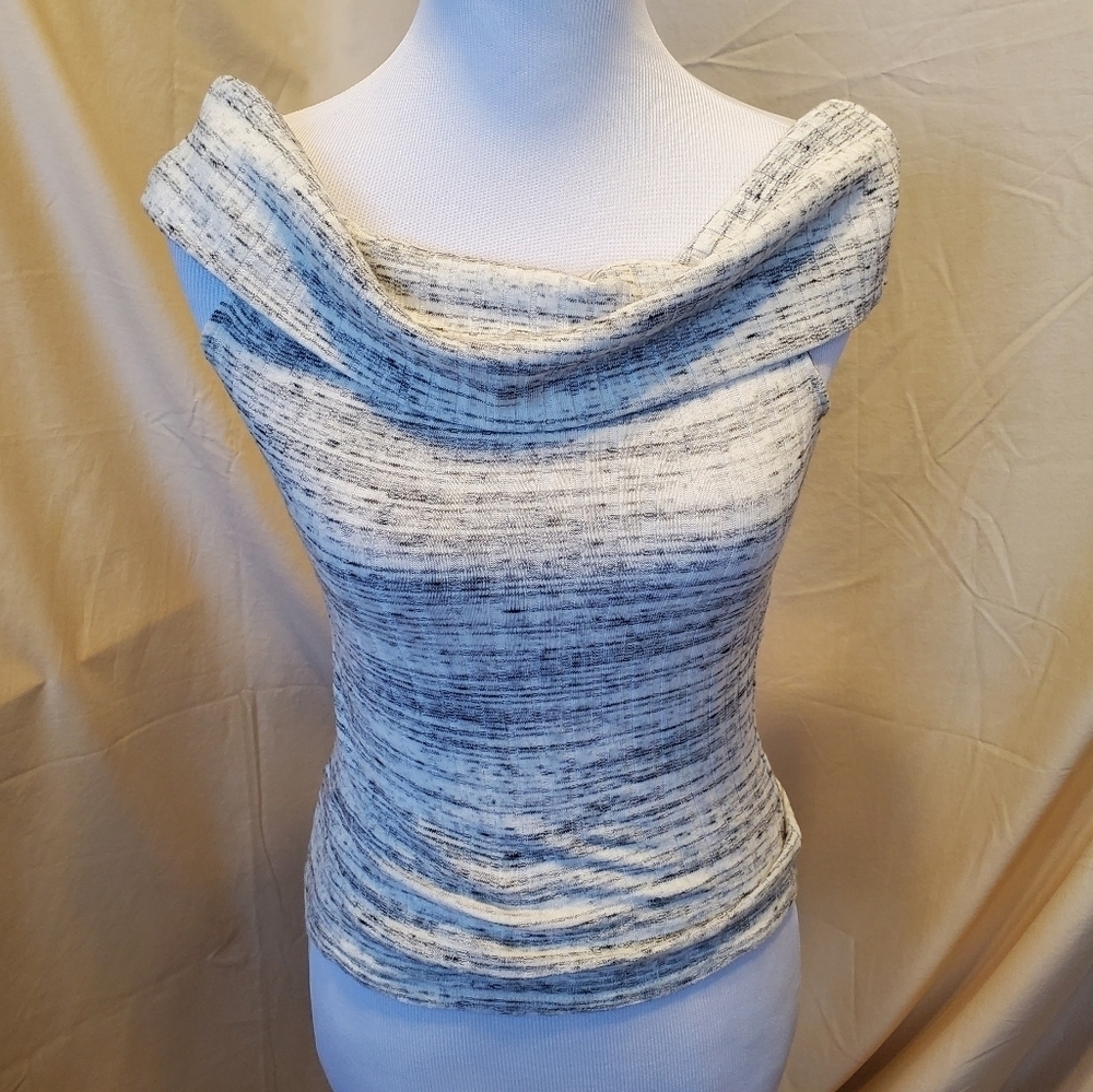 Express One Eleven Grey Draped Top SZ Medium